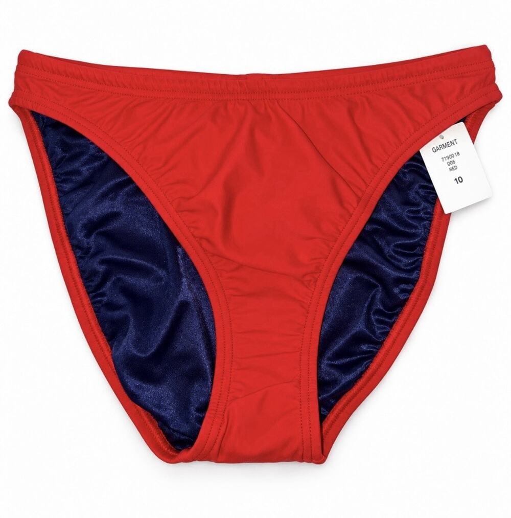 SPEEDO Lifeguard Racing Bikini Bottom Women's Size 10 Red Medium New
